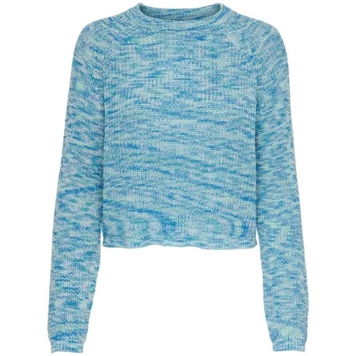 Only Puloverji Knit Nina Short L/S - Mist Green Modra Cene