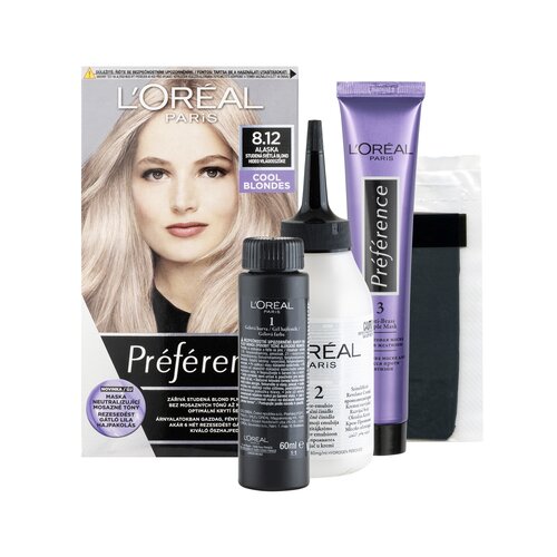 L&amp;acute;Or&amp;eacute;al Paris pr&amp;eacute;f&amp;eacute;rence Cool Blondes trajna barva za lase 60 ml odtenek 8,12 Alaska Slike
