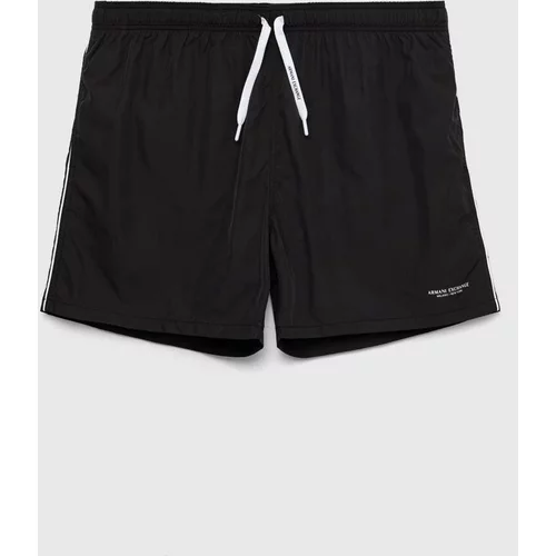 Armani Exchange Kratke hlače za kupanje boja: crna