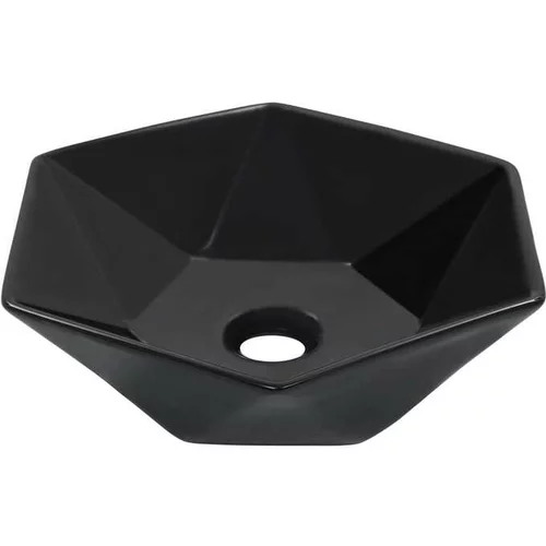  Umivalnik 40x36,5x12 cm keramičen črn