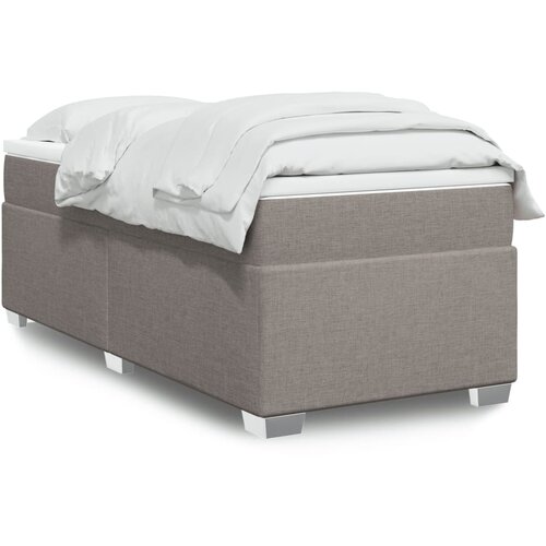 The Living Store Box spring postelja z vzmetnico taupe 100x200 cm blago - Box Spring Postelja, (21514999) Cene