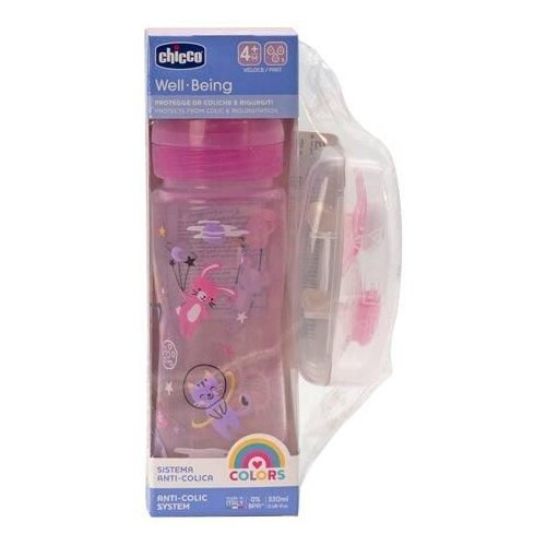 Chicco wb pp fla&amp;scaron;ica 330ml roze+light laža ( A075277 ) Slike
