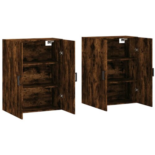  Zidni ormarići 2 kom boja dimljenog hrasta 69,5 x 34 x 90 cm Slike