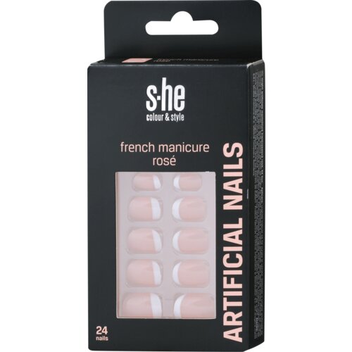 s-he colour&style french manicure rosé Veštački nokti 1 kom Cene