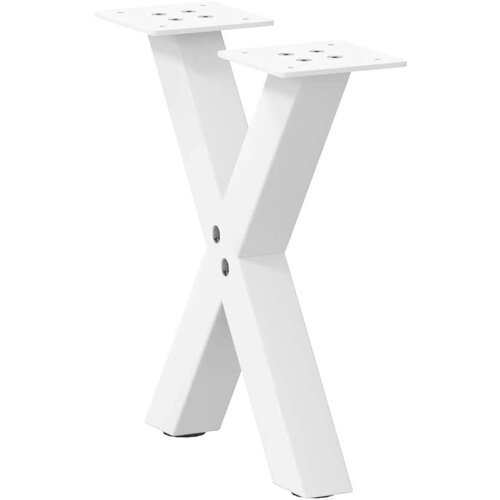  Noge za stolić u obliku slova X 2 kom bijele 30x(30-31) cm Slike