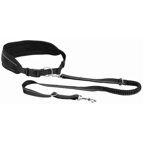 Trixie RUNNING BELT WITH BUNGEE LEASH Pojas za trčanje s vodilicom, crna, veličina