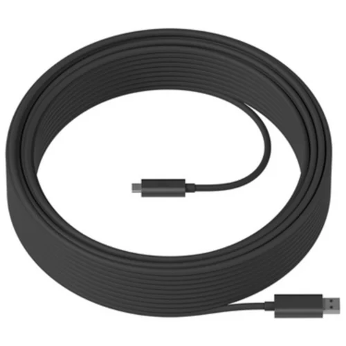 Logitech kabel Strong, USB 3.2, 25m, grafit