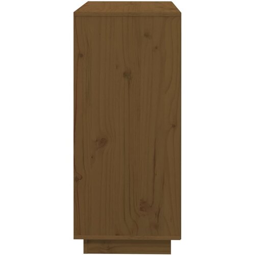  Komoda smeđa boja meda 74 x 35x 80 cm od masivne borovine Slike