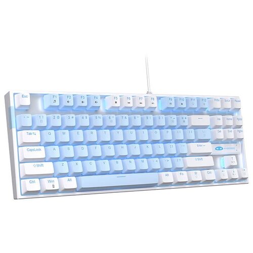  MageGee MK-STAR mehanička gaming tipkovnica, plavi prekidači, bijela s plavom, UK layout Cijene