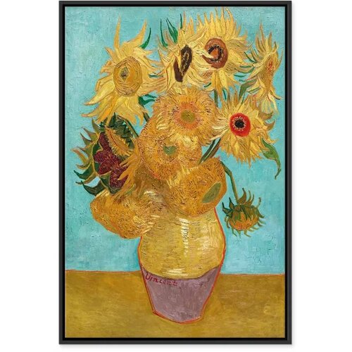  Slika - Vincent van Gogh &amp;ndash; Sunflowers II 60x90 U crnom drvenom okviru Slike