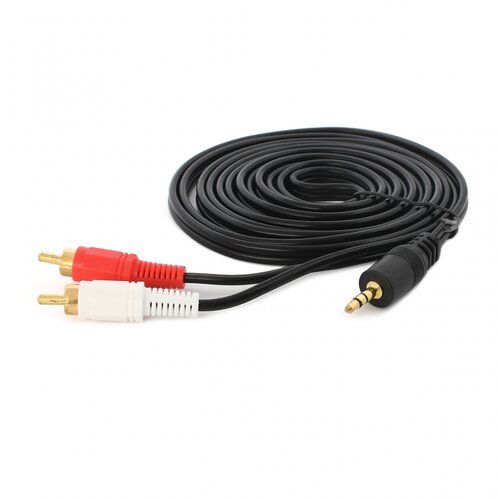  JWD-AUDIO4 Kabl 2x RCA mu&amp;scaron;ki ulaz na 3.5mm stereo mu&amp;scaron;ki ulaz, 3m, Crni Slike