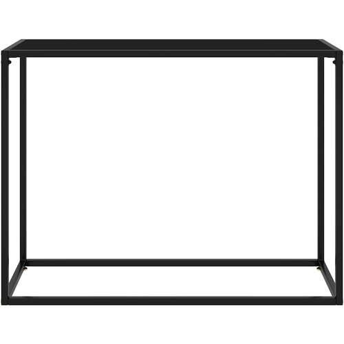  Konzolni stol crni 100 x 35 x 75 cm od kaljenog stakla Slike