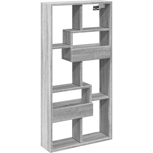 Maison Chic Stenska omarica - Zidna omarica siva sonoma 50x15x100 cm inženirski les iu590, (22063086) Slike