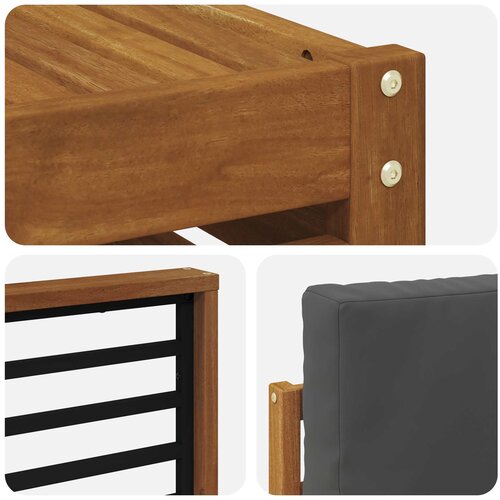  Set vanjskih sofa 10 kom. Prirodna i antracit Slike