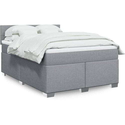  Krevet box spring s madracem svjetlosiva 160x200 cm tkanina Cijene