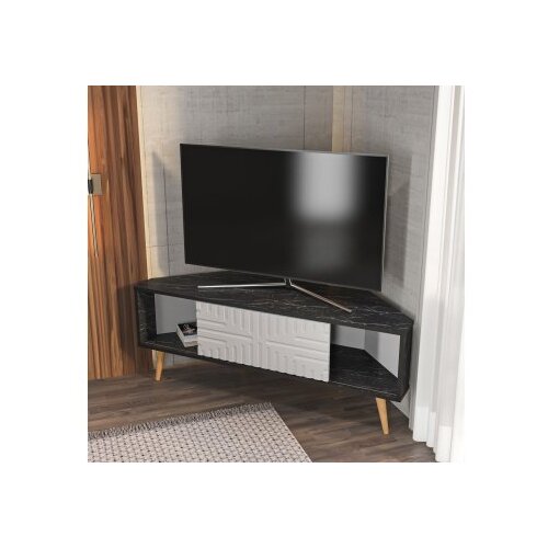 Hanah home tv polica mora black white Slike