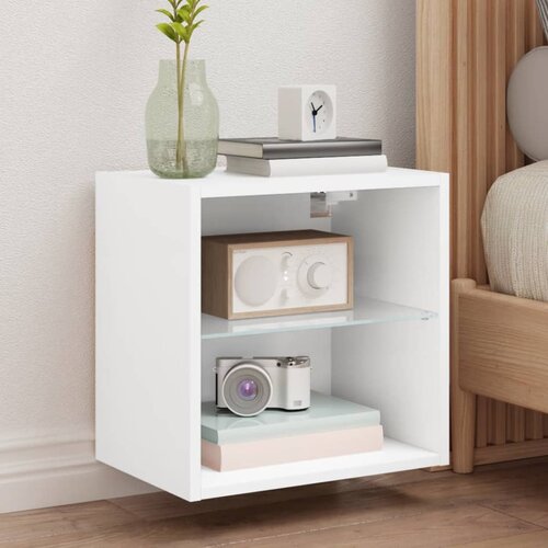  The Living Store Nočne omarice z LED lučkami stenske 2 kosa bela - Nočna Omarica, (21508297) Cene