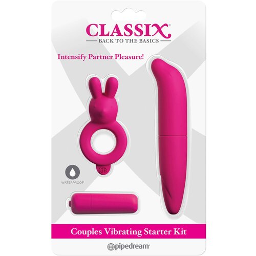 Pipedream classix couples vibrating starter kit pink Cene