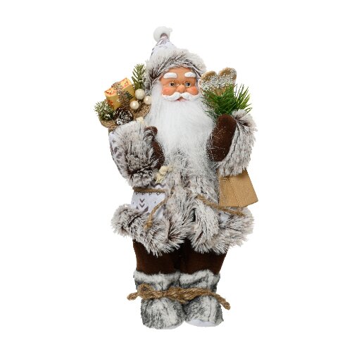  novogodišnja figura braon deda mraz 30cm Cene