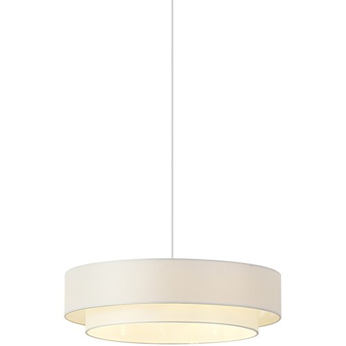 QAZQA Moderna viseča svetilka bela 50 cm 3-luč - Drum Duo Cene