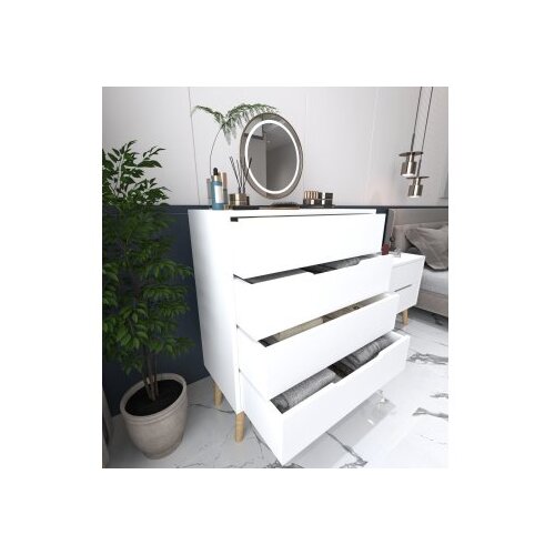 Hanah home komoda flora white Slike