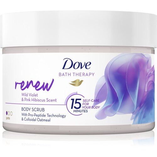 Dove Bath Therapy Renew nežni piling za telo Wild Violet & Pink Hibiscut 295 ml Cene