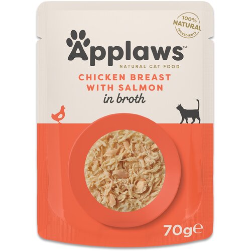  Ekonomično pakiranje Applaws Cat Natural u temeljcu 24 x 70 g - Pileća prsa s lososom Cijene
