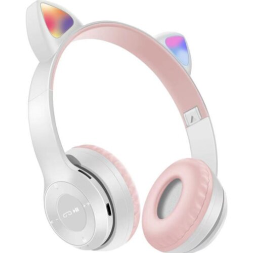 Venisymlis Otroške Bluetooth slušalke z mačjim ušesom, zložljive brezžične slušalke z LED mikrofonom, (22102435) Cene