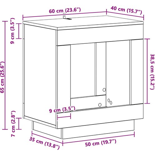  Bocni stol Staro drvo 60 x 40 x 65 cm Konstruirano drvo Slike