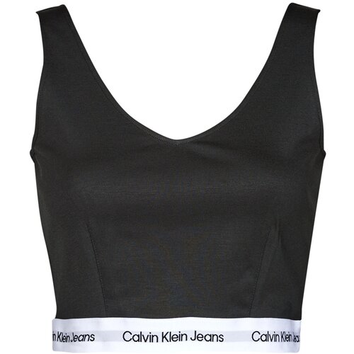 Calvin Klein Jeans contrast tape milano strappy top crna Slike
