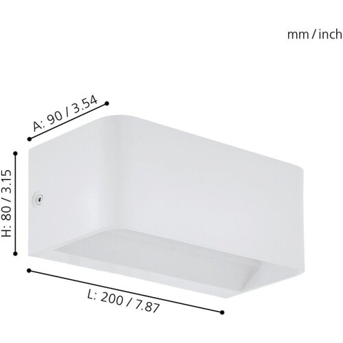 Eglo Sania 4 zidna/1, led, 10w, 1100lm, bela Slike