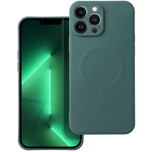  futrola silicone mag cover za iphone 13 pro (6.1) maslinasto zelena Slike