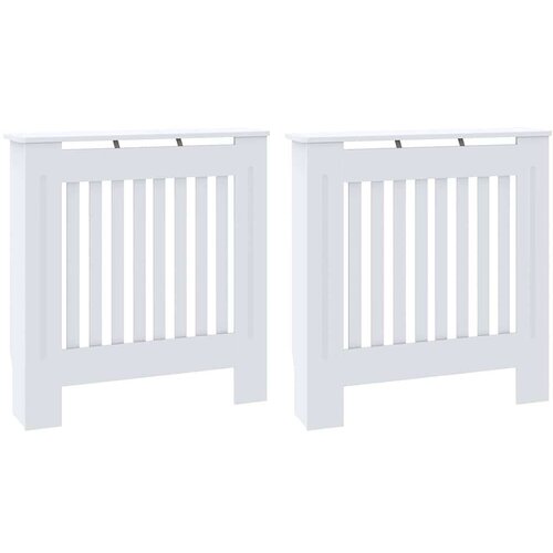 VidaXL pokrivač radijatora 2 pcs bijelo 78 x 19 x 81.5 cm Slike