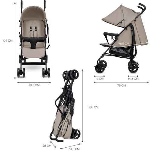 Kinderkraft &amp;scaron;portni voziček Tik beige Slike