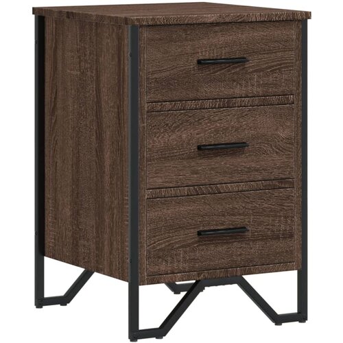Maison Chic Nočna omarica - Nočna miza rjavi hrast 40x41x60 cm inženirski les, (21688349) Slike