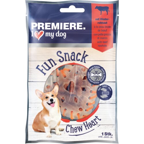 Premiere poslastica za pse Fun Snack Heart s goveđom kožom 1 kom 38 g Cene