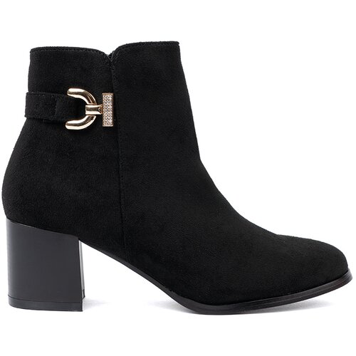 Shelvt Stylish black boots with an elegant decoration Slike