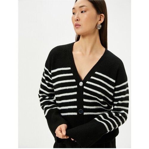 Koton V-Neck Cardigan Buttoned Knit Slike