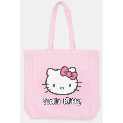Sinsay - Shopper torba Hello Kitty - Roza