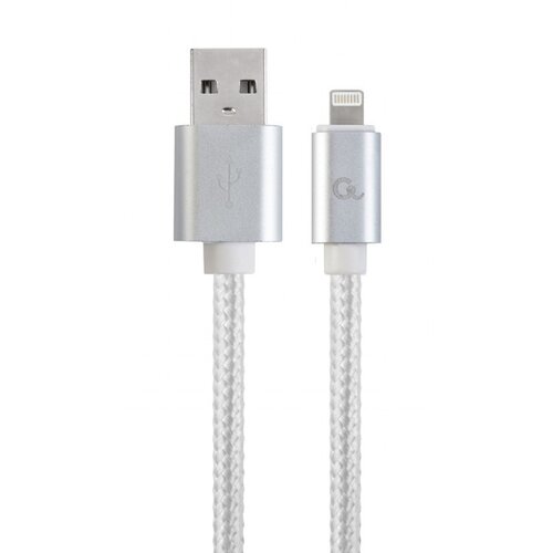 Gembird CCB-mUSB2B-AMLM-6-S Lightning Premium bombažno pleten 8-polni polnilni in podatkovni kabel 1.8 m srebrn, (5000136467) Cene