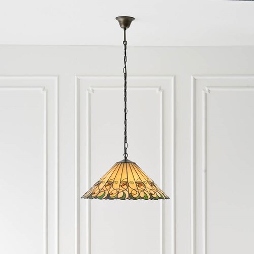  Endon 64194 - Luster na lancu Tiffany JAMELIA 3xE27/60W/230V prečnika 50 cm Slike