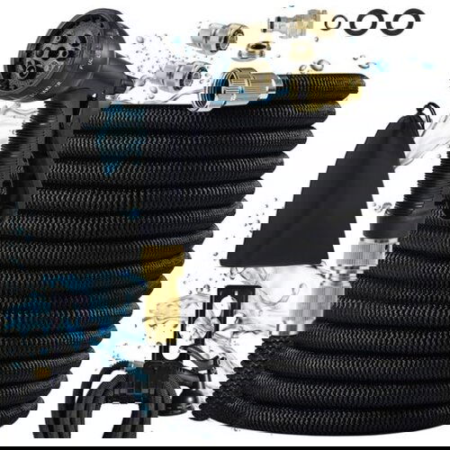 Malatec pro set raztegljive vrtne cevi 15m za zalivanje crna Cene