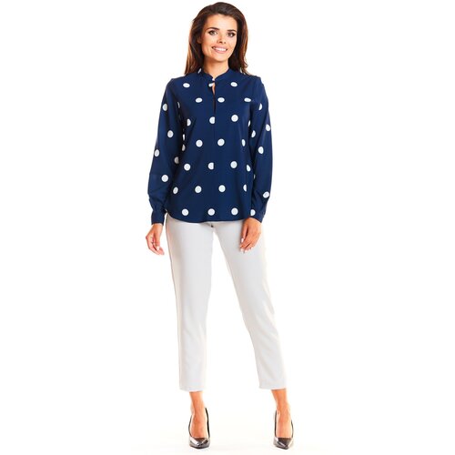 Awama Woman&amp;#039;s Shirt A239 Navy Blue Slike
