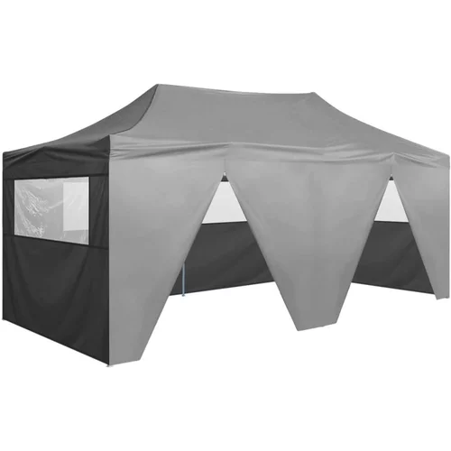 vidaXL profesionalni sklopivi šator za zabave 3 x 6 m čelični antracit