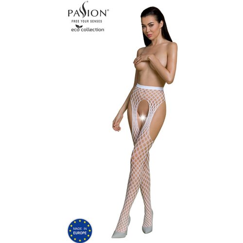 Passion - eco collection bodystock eco S003 white blanco ena velikost, (21404476) Cene
