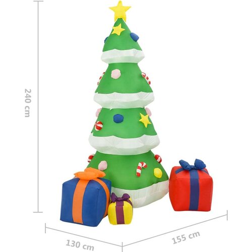 VidaXL ukrasno božićno drvce na napuhavanje led 240 cm Slike
