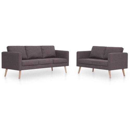 Maison Chic Sedežna garnitura - kavč 2-delna blago taupe, (21728560) Cene