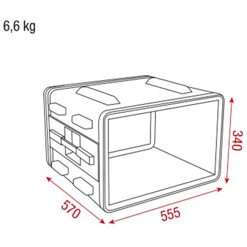 DAP Audio Kompaktno RACK ohi&amp;scaron;je, 6U ABS - - Audio-Kondric Slike
