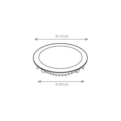 Greentech LED ugradbena svjetiljka (Neutralno bijelo, Promjer: 115 mm, Bijela, 6 W) Cijene