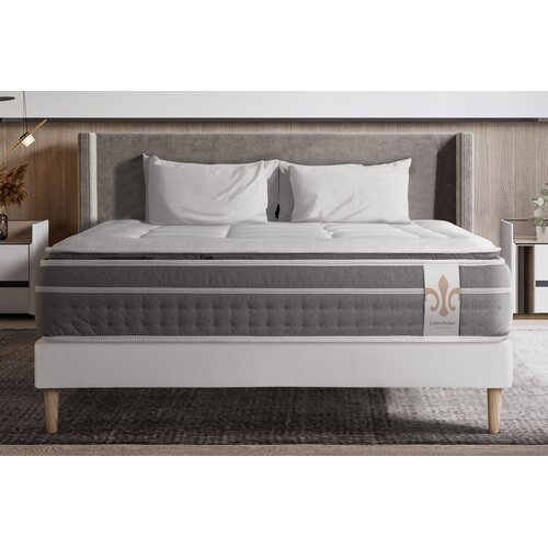 Litier Deluxe Kompletni paket za posteljo - Vzmetnica 200x200 cm + Vzmetni boksi z letvami (komplet) + 2 vzglavnika + Prevleka - Trente PLUS, (21613346) Cene